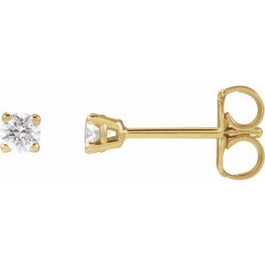 Lab-Grown Diamond Round 4-Prong Lightweight Stud Earrings - Style 652480