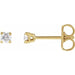 Lab-Grown Diamond Round 4-Prong Lightweight Stud Earrings - Style 652480