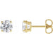 Lab-Grown Diamond Round 4-Prong Lightweight Stud Earrings - Style 652480