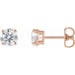 Lab-Grown Diamond Round 4-Prong Lightweight Stud Earrings - Style 652480