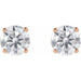 Lab-Grown Diamond Round 4-Prong Lightweight Stud Earrings - Style 652480