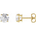 Lab-Grown Diamond Round 4-Prong Lightweight Stud Earrings - Style 652480