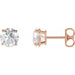 Lab-Grown Diamond Round 4-Prong Lightweight Stud Earrings - Style 652480