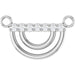 Ladies Natural Diamond Arch Necklace Center (I1, G-H) — 14K White Gold