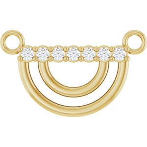 Ladies Natural Diamond Arch Necklace Center (I1, G-H) — 14K Yellow Gold