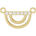 Ladies Natural Diamond Arch Necklace Center (I1, G-H) — 14K Yellow Gold