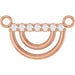 Ladies Natural Diamond Arch Necklace Center (I1, G-H) — 14K Rose Gold