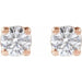 Lab-Grown Diamond Round 4-Prong Lightweight Stud Earrings - Style 652480