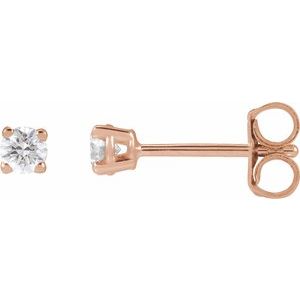 Lab-Grown Diamond Round 4-Prong Lightweight Stud Earrings - Style 652480