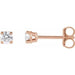 Lab-Grown Diamond Round 4-Prong Lightweight Stud Earrings - Style 652480