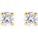 Lab-Grown Diamond Round 4-Prong Lightweight Stud Earrings - Style 652480