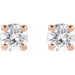 Lab-Grown Diamond Round 4-Prong Lightweight Stud Earrings - Style 652480
