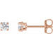 Lab-Grown Diamond Round 4-Prong Lightweight Stud Earrings - Style 652480