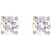 Lab-Grown Diamond Round 4-Prong Lightweight Stud Earrings - Style 652480