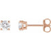 Lab-Grown Diamond Round 4-Prong Lightweight Stud Earrings - Style 652480