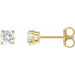 Lab-Grown Diamond Round 4-Prong Lightweight Stud Earrings - Style 652480