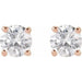 Lab-Grown Diamond Round 4-Prong Lightweight Stud Earrings - Style 652480