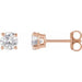 Lab-Grown Diamond Round 4-Prong Lightweight Stud Earrings - Style 652480