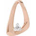 Ladies Natural Diamond Freeform Pendant — 14K Rose Gold