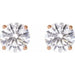 Lab-Grown Diamond Round 4-Prong Lightweight Stud Earrings - Style 652480