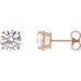Lab-Grown Diamond Round 4-Prong Lightweight Stud Earrings - Style 652480