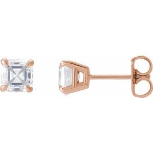 Ladies Natural Diamond Earrings (Si2-Si3, Ghi) — 14K Rose Gold