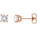 Ladies Natural Diamond Earrings (Vs, Ghi) — 14K Rose Gold