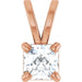 Ladies Natural Diamond Pendant (Si2-Si3, Ghi) — 14K Rose Gold