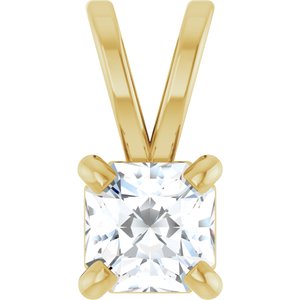 Ladies Natural Diamond Pendant (Si2-Si3, Ghi) — 14K Yellow Gold