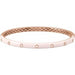 Ladies Natural Diamond Pink Enamel Bangle Bracelet (I1, G-H) — 14K Rose Gold