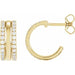Ladies Natural Diamond Earrings — 14K Yellow Gold