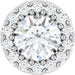 Ladies Natural Diamond Halo-Style Pendant (Si2-Si3, G-H) — Platinum