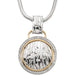 Ladies Natural Diamond Elephant Skin Necklace (I1, G-H) — Sterling Silver & 14K Yellow Gold