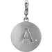 Ladies Natural Diamond Initial A Charm/Pendant (I2, G-H) — Sterling Silver