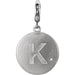 Ladies Natural Diamond Initial K Charm/Pendant (I2, G-H) — Sterling Silver