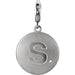 Ladies Natural Diamond Initial S Charm/Pendant (I2, G-H) — Sterling Silver