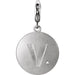 Ladies Natural Diamond Initial V Charm/Pendant (I2, G-H) — Sterling Silver