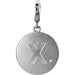 Ladies Natural Diamond Initial X Charm/Pendant (I2, G-H) — Sterling Silver