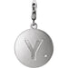 Ladies Natural Diamond Initial Y Charm/Pendant (I2, G-H) — Sterling Silver
