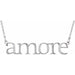 Ladies Natural Diamond Amore Necklace (I1, G-H) — 14K White Gold