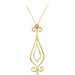 Ladies Natural Diamond Fleur-de-Lis Necklace (I1, G-H) — 14K Yellow Gold