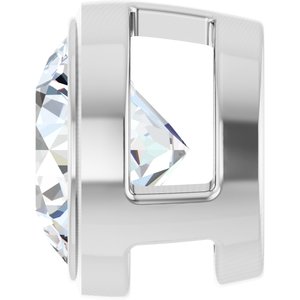 Lab-Grown Diamond Round Bezel-Set Slide Pendant