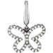 Ladies Natural Diamond Butterfly Charm/Pendant (I1, G-H) — 14K White Gold