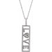 Ladies Natural Diamond Love Necklace (I1-I2, Ghi) — Sterling Silver