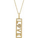 Ladies Natural Diamond Love Necklace (I1-I2, Ghi) — 14K Yellow Gold