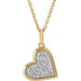 Ladies Natural Diamond Heart Necklace (I1, G-H) — 14K Yellow Gold