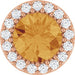 Ladies Natural Citrine Natural Diamond Halo-Style Pendant (I1, G-H) — 14K Rose Gold