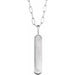 Ladies Natural Diamond Engravable Bar Necklace (I1, G-H) — Sterling Silver