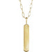 Ladies Natural Diamond Engravable Bar Necklace (I1, G-H) — 14K Yellow Gold