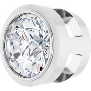 Lab-Grown Diamond Round Bezel-Set Slide Pendant